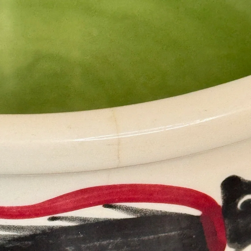 Emerson Creek Pottery Scotty Dog Bowl Dish 8